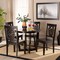 Baxton Studio Salida Modern and Contemporary Transitional Dark Brown Finished Wood 5-Piece Dining Set 177-11381-10898-Zoro - alternate 6